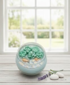 Alternative view of Vela Artesanal con Gel y Soya / Adornos simulando el mar y plantas